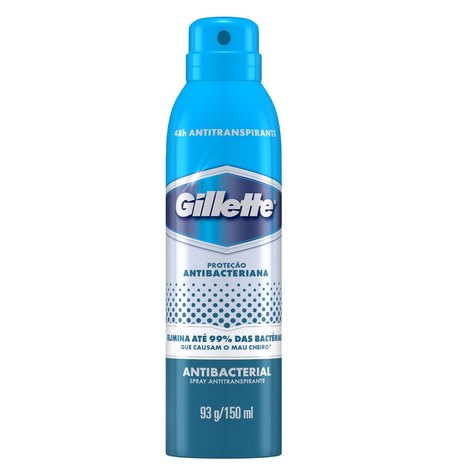 Desodorante Aerosol Gillette Antibacteriano Jato Seco - 150Ml