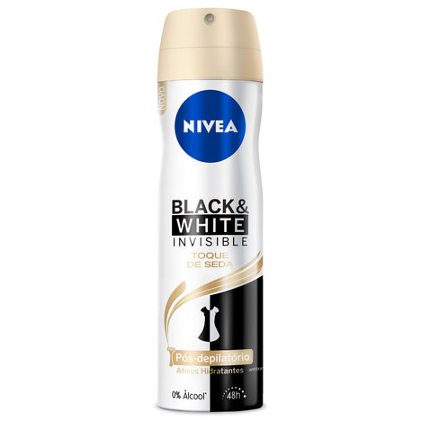 Desodorante Aerosol Nivea Feminino Black&White Toque de Seda 150Ml