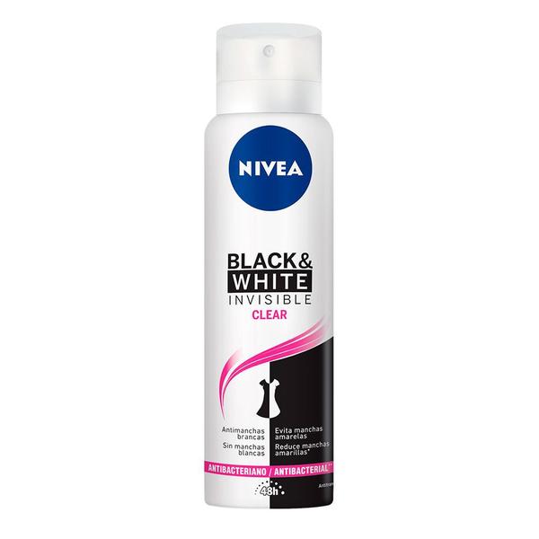 Desodorante Aerosol Nívea Feminino - Deo Invisible For Black & White - Nivea