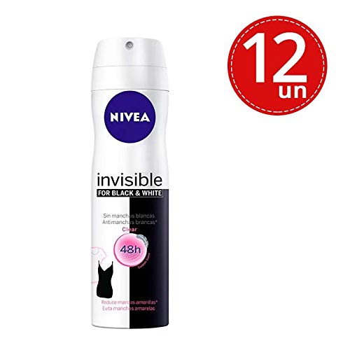 Desodorante Aerosol Nivea Invisible Black & White Clear 150ml Leve 12 Pague 9