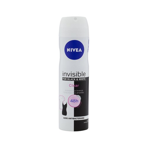 Desodorante Aerosol Nivea Invisible Black & White Clear Feminino 150Ml/97G