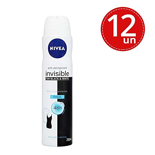 Desodorante Aerosol Nivea Invisible Black & White Fresh 150ml Leve 12 Pague 9