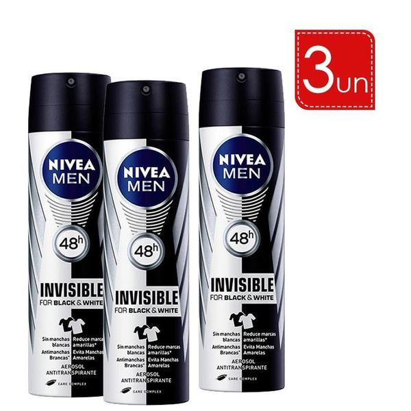 Desodorante Aerosol Nívea Invisible Black White Power 150ml Leve 3 Pague 2