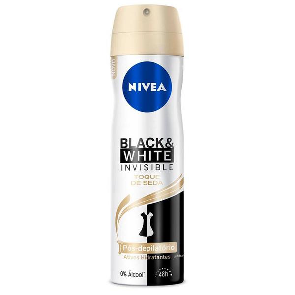 Desodorante Aerosol Nivea Invisible Black White Toque de Seda 150ml - Nívea