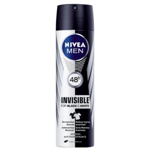 Desodorante Aerosol Nivea Men Black e White Invisible 150 Ml