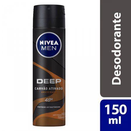 Desodorante Aerosol Nivea Men Deep Amadeirado 150ml