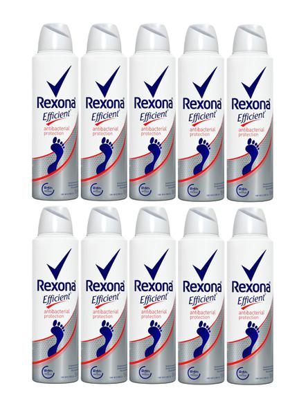 Desodorante Aerosol para Pés Efficient Antibacterial Protection 153ml Rexona - 10 Unidades
