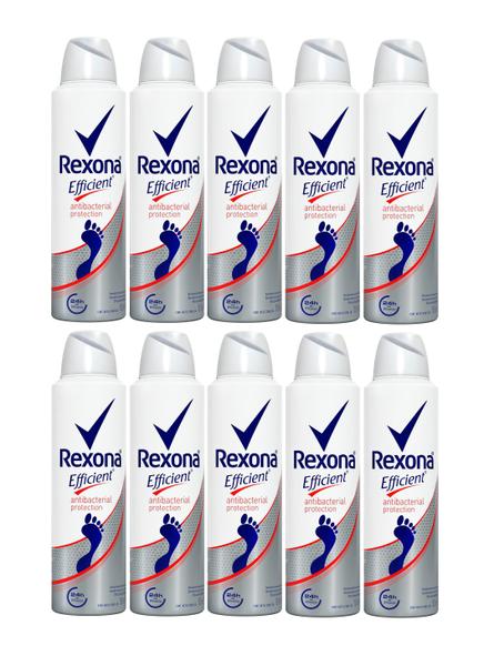 Desodorante Aerosol para Pés Efficient Antibacterial Protection 153ml Rexona - 10 Unidades