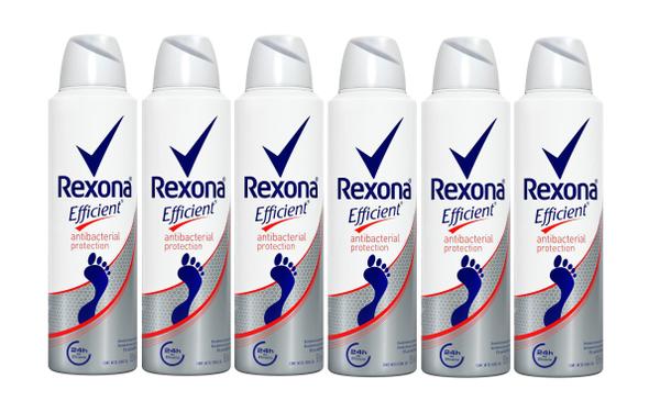 Desodorante Aerosol para Pés Efficient Antibacterial Protection 153ml Rexona - 6 Unidades