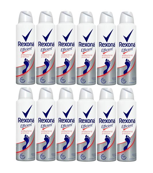 Desodorante Aerosol para Pés Efficient Antibacterial Protection 153ml Rexona - Caixa C/12 Unidades
