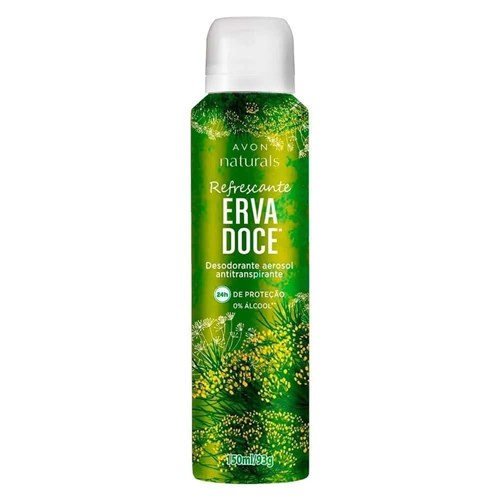 Desodorante Aerosol Refrescante Erva Doce 150Ml [Naturals - Avon]