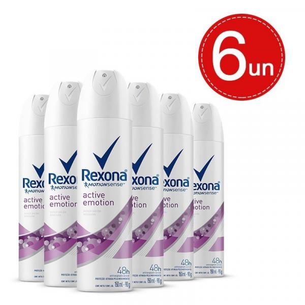 Desodorante Aerosol Rexona Active Emotion 150ml/90g Leve 6 Pague 4
