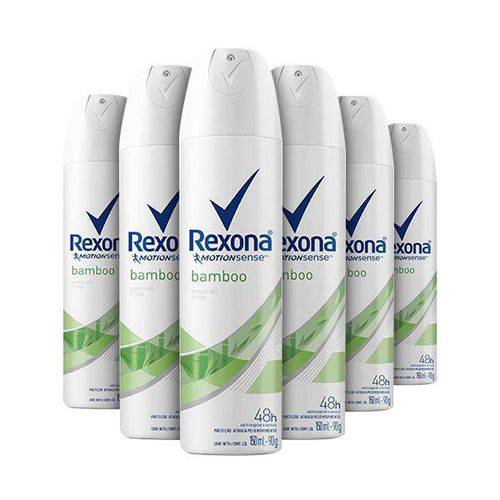 Desodorante Aerosol Rexona Bamboo 150ml/90g 6 Unidades