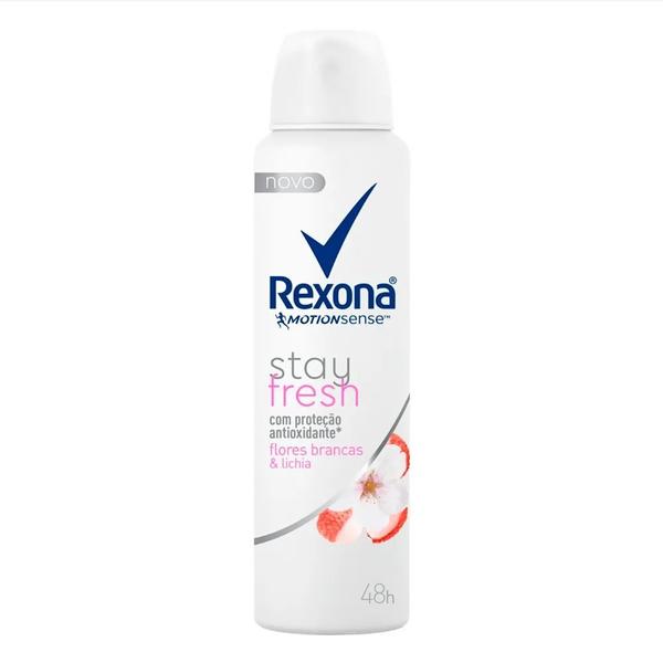 Desodorante Aerosol Rexona Feminino Stay Fresh Flores Brancas e Lichia