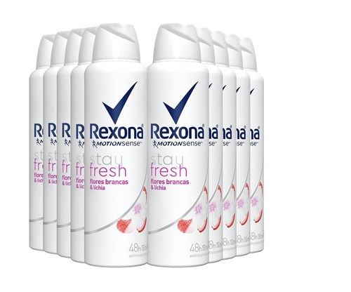 Desodorante Aerosol Rexona Flores Brancas Lichia 90G - 10Un