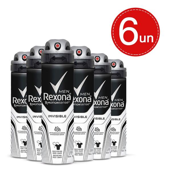 Desodorante Aerosol Rexona Invisible 90G/150Ml Leve 6 Pague 3