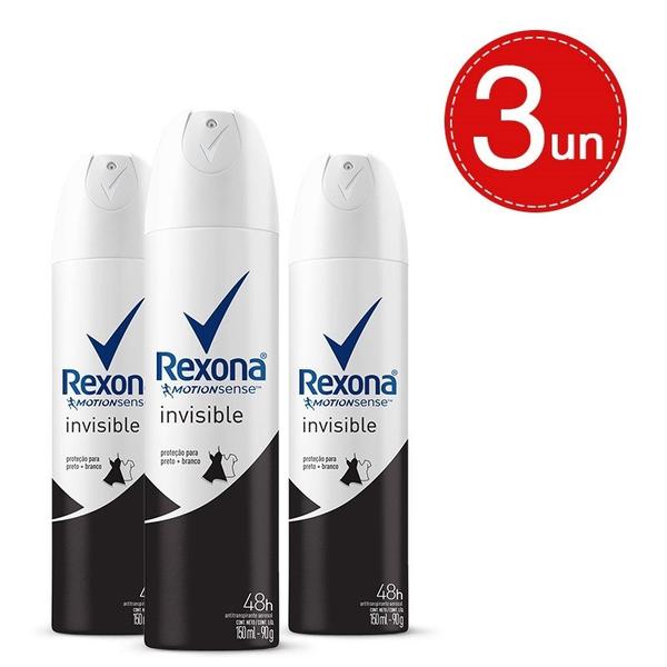 Desodorante Aerosol Rexona Invisible Feminino 150ml/90g Leve 3 Pague 2