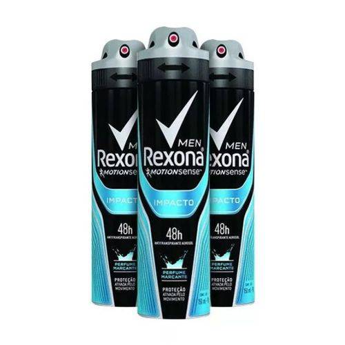 Desodorante Aerosol Rexona Men Impacto 150ml/90g 3und