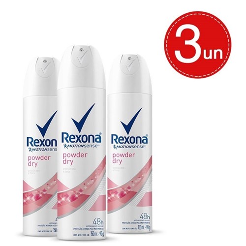 Desodorante Aerosol Rexona Powder Dry 90G/150Ml Leve 3 Pague 2