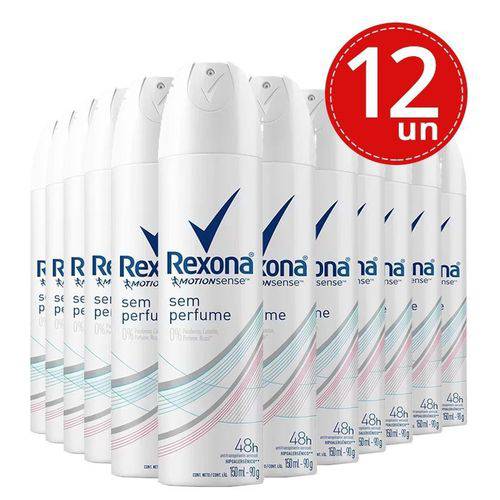 Desodorante Aerosol Rexona Sem Perfume 150ml/90g 12 Unidades