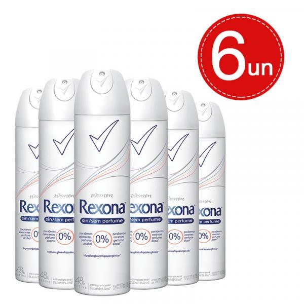 Desodorante Aerosol Rexona Sem Perfume 150Ml/90G Leve 6 Pague 3