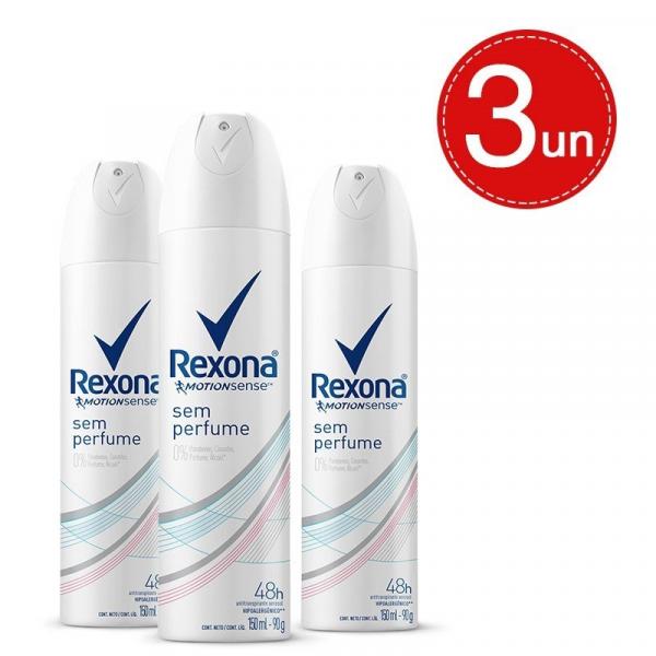 Desodorante Aerosol Rexona Sem Perfume 150ml/90g Leve 3 Pague 2