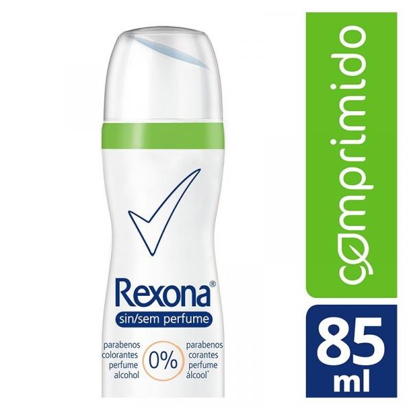 Desodorante Aerosol Rexona Sem Perfume Comprimido 56g/85ml