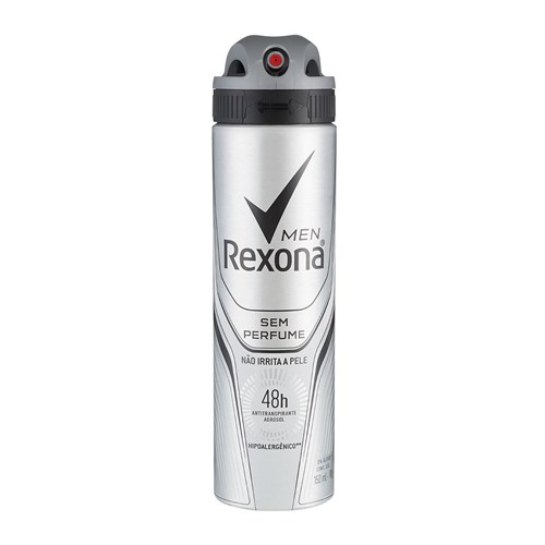 Desodorante Aerosol Rexona Sem Perfume Masculino 150Ml/90G