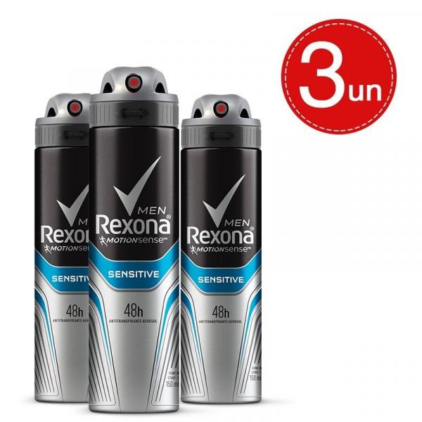 Desodorante Aerosol Rexona Sensitive 90g/150ml Leve 3 Pague 2