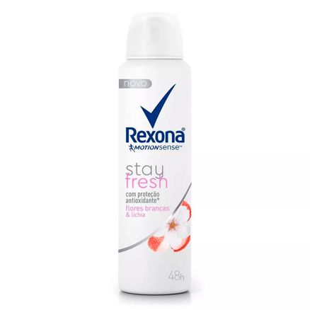 Desodorante Aerosol Rexona Stay Fresh Flores Brancas e Lichia Feminino 150 Ml