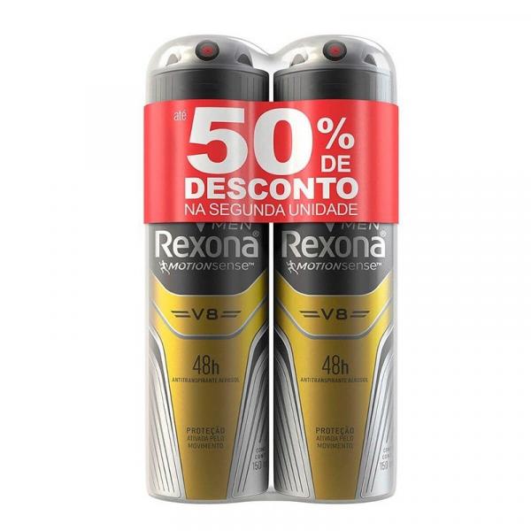 Desodorante Aerosol Rexona V8 Men 90G 50% Off na 2ª Unidade