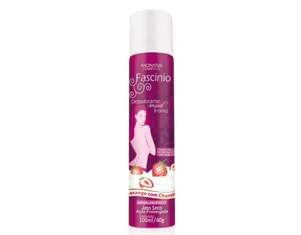 Desodorante Aerosol Sensual Íntimo Morango com Chantilly Facinatus