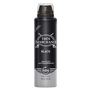 Desodorante Aerosol Três Marchand Black 150g
