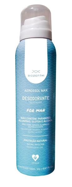 Desodorante Aerosol Vegano MAX FOR MAN Biozenthi 150ml