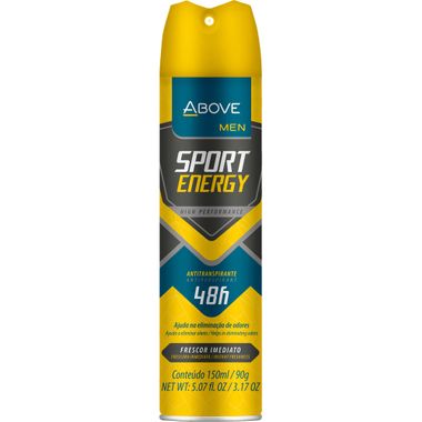 Desodorante Aerossol Above Sport Energy 90g