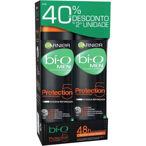 Desodorante Aerossol Bí-O Mineral Masculino Protection 2x150ml com 40% de Desconto na 2 Unidade