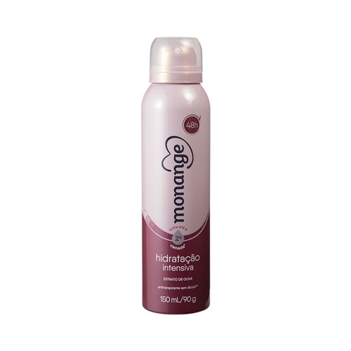 Desodorante Aerossol Feminino Monange Hidratação Intensiva com Extrato de Oliva - 150 Ml/90 G