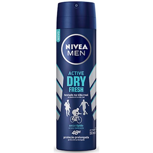 Desodorante Aerossol Nivea Men Active Fresh Dry 150ml DES AER NIVEA 150ML- DRY FRESH MASC