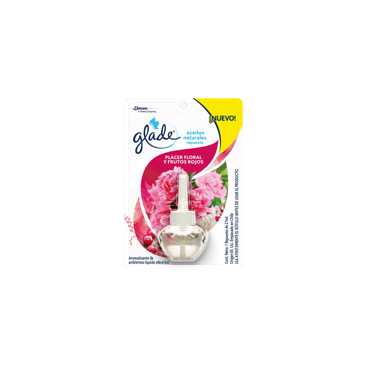 Desodorante Ambiental Glade, Aceite Natural Cherry, Repuesto, 21 Ml