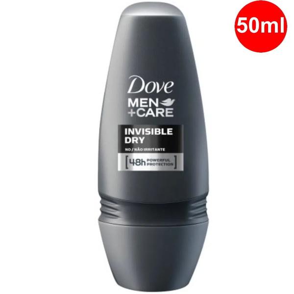 Desodorante Antiaspirante Dove Men+Care Invisible Dry 48h Rollon 50ml - Unilever