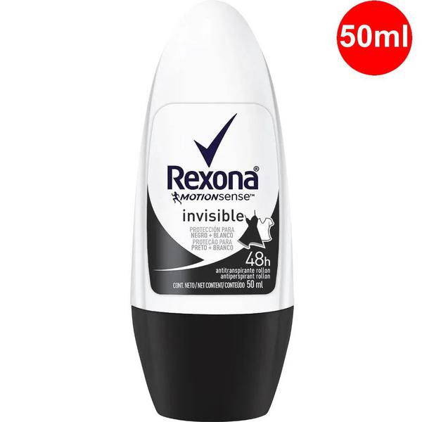 Desodorante Antiaspirante Rexona Feminino Invisible Rollon 50ml. - Unilever