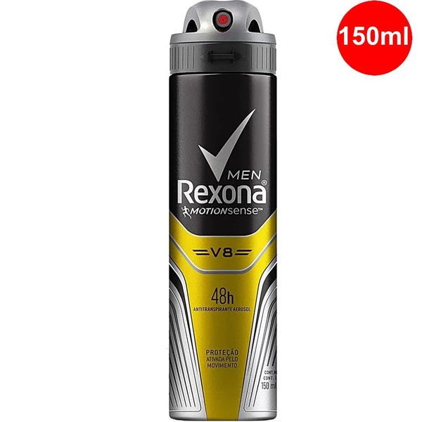 Desodorante Antiaspirante Rexona Masculino Aerosol V8 150ml - Unilever