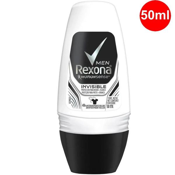 Desodorante Antiaspirante Rexona Masculino Invisible Rollon 50ml. - Unilever