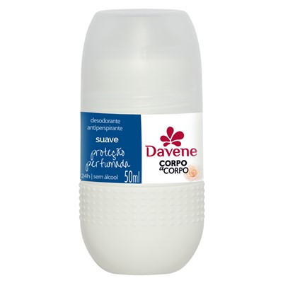 Desodorante Antiperspirante Roll On Suave Corpo a Corpo 50ml - Davene