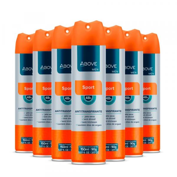 Desodorante Antitranspirante Above Men Sport Caixa com 24 Unidades 150Ml/90G