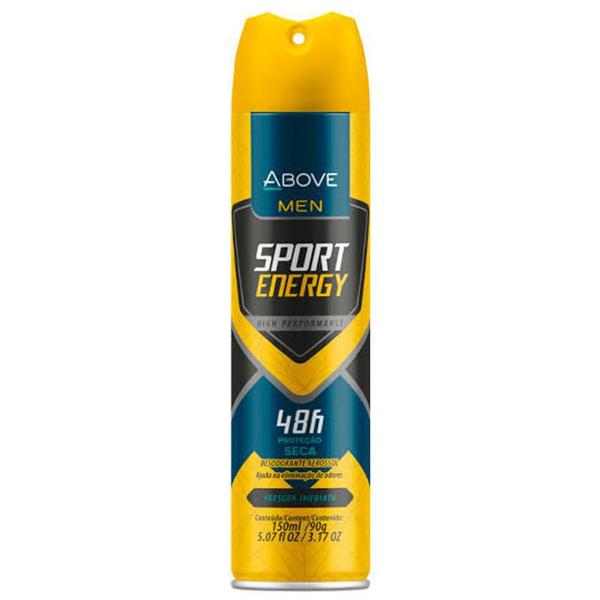Desodorante Antitranspirante Above Men Sport Energy Aerossol com 150ml - Diversos