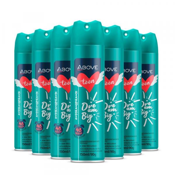 Desodorante Antitranspirante Above Pocket Teen Dream Big Caixa com 24 Unidades 100Ml/50G