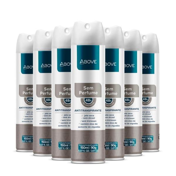 Desodorante Antitranspirante Above Sem Perfume Caixa com 24 Unidades 150Ml/90G