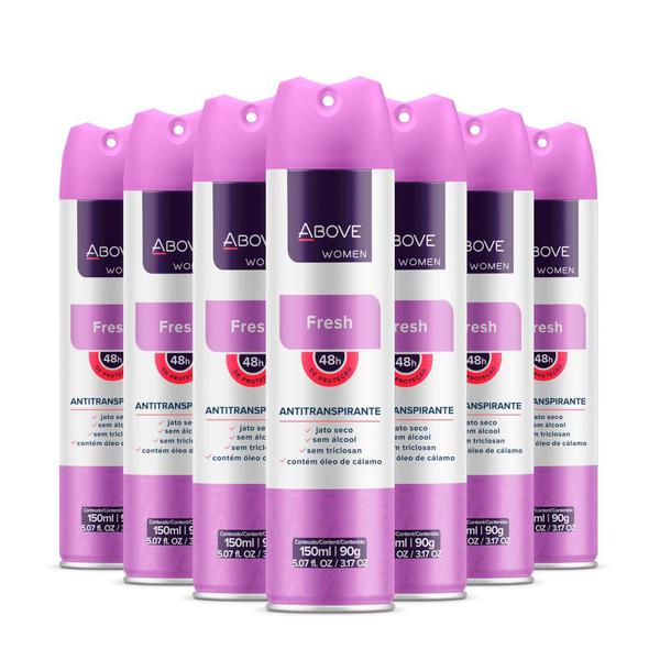 Desodorante Antitranspirante Above Women Fresh Caixa com 24 Unidades 150Ml/90G