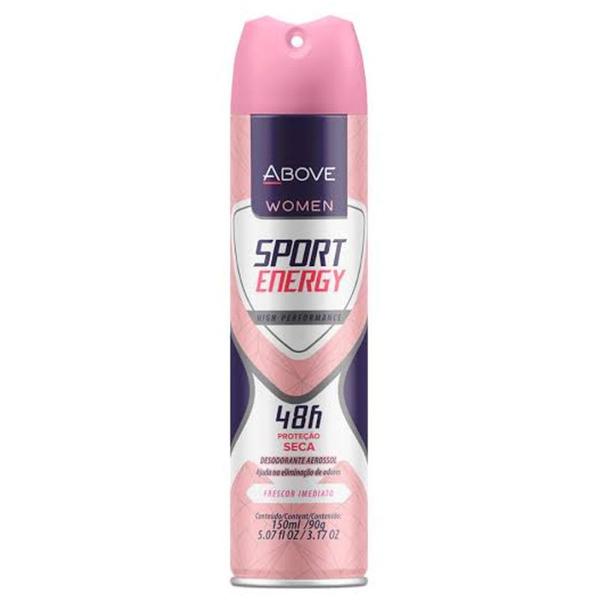 Desodorante Antitranspirante Above Women Sport Energy Aerossol com 150ml - Diversos